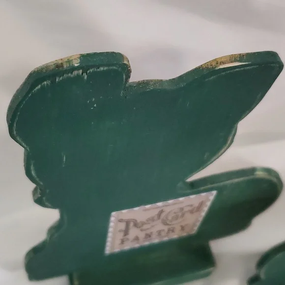 Vintage PostCard Cut-Out Christmas  Decor Left/Right Facing Wooden Fawn Charming - Picture 6 of 7